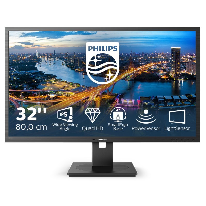 Philips B Line 325B1L/00 écran plat de PC 80 cm (31.5") 2560 x 1440 pixels 2K Ultra HD LCD Noir Philips B Line 325B1L/00 écran plat de PC 80 cm (31.5") 2560 x 1440 pixels 2K Ultra HD LCD Noir