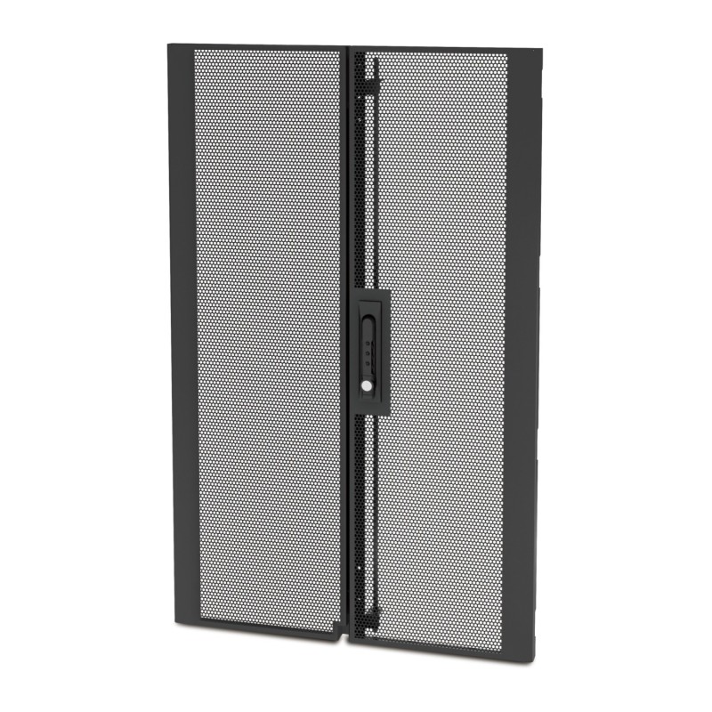 APC Porte double pour espace partagé NetShelter SX 20U à perforations, 600 mm de largeur, noir