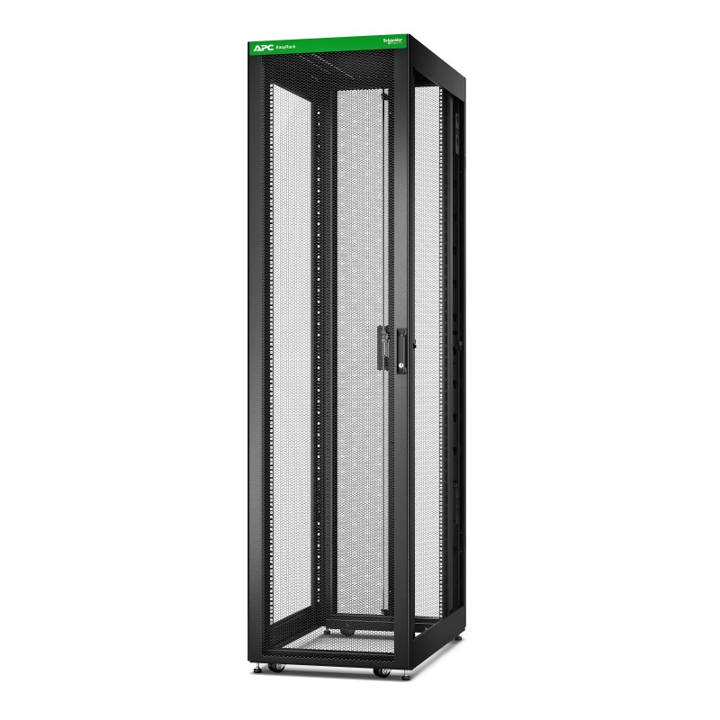 APC Baie EasyRack 600mm/48U/1000mm avec toit, sans panneau latéral, roulettes, noir APC Baie EasyRack 600mm/48U/1000mm avec toit, sans panneau latéral, roulettes, noir