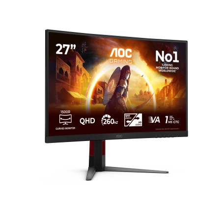 AOC G4 Gaming écran plat de PC 68,6 cm (27") 2560 x 1440 pixels Noir, Rouge
