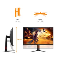 AOC G4 Gaming écran plat de PC 68,6 cm (27") 2560 x 1440 pixels Noir, Rouge