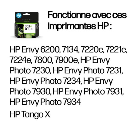 HP Cartouche d’encre noir 303XL grande capacité authentique