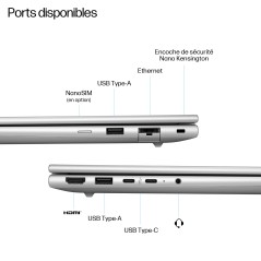 HP EliteBook 6 G1q Next Gen AI PC Wolf Pro Security Edition Copilot+ PC Snapdragon X1-26-100 Ordinateur portable 35,6 cm (14")