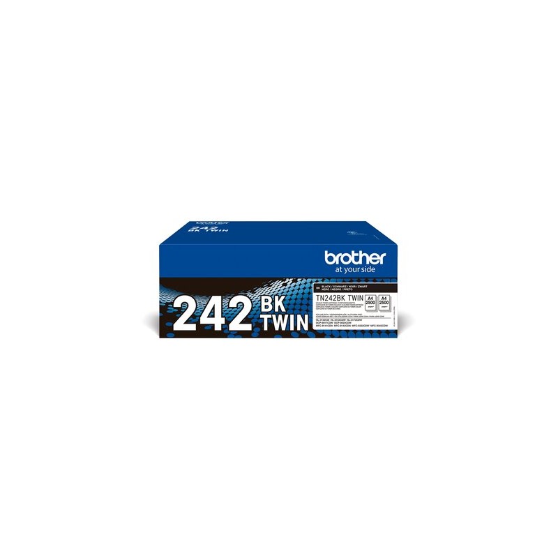 Brother TN242BKTWIN Pack de deux cartouches de toner originales – Noir Brother TN242BKTWIN Pack de deux cartouches de toner originales – Noir