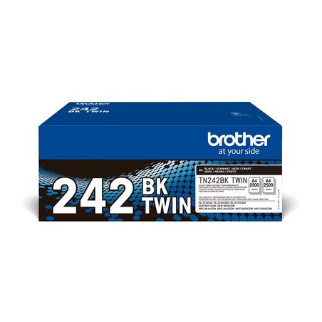 Brother TN242BKTWIN Pack de deux cartouches de toner originales – Noir