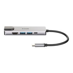 D-Link DUB-M520 station d'accueil Avec fil Thunderbolt 3 Aluminium