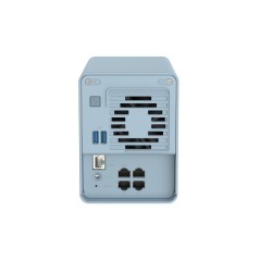 QNAP QMiroPlus-201W NAS Bureau Intel® Celeron® J4125 4 Go DDR4 0 To QNAP Turbo System Bleu