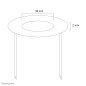 Neomounts FPMA-CRB5 Rosace encastrable au plafond - diam. 52 mm Neomounts FPMA-CRB5 Rosace encastrable au plafond - diam. 52 mm