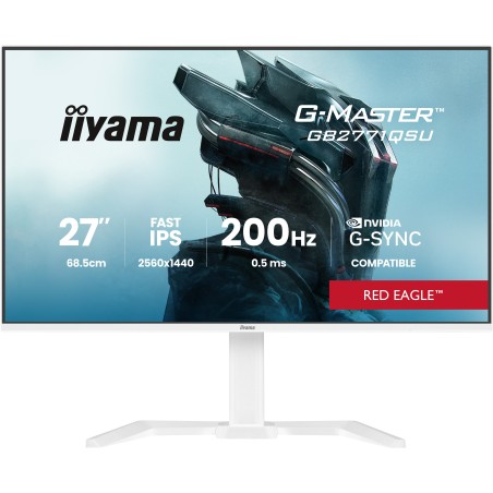 iiyama G-MASTER GB2771QSU-W1 écran plat de PC 68,6 cm (27") 2560 x 1440 pixels Wide Quad HD Blanc
