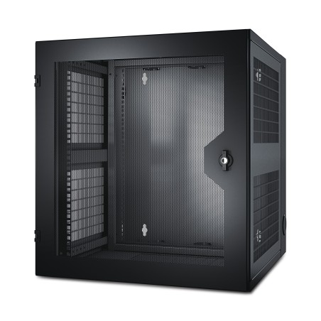 APC NetShelter WX 13U w Threaded Hole Vertical Mounting Rail Vented Front Door