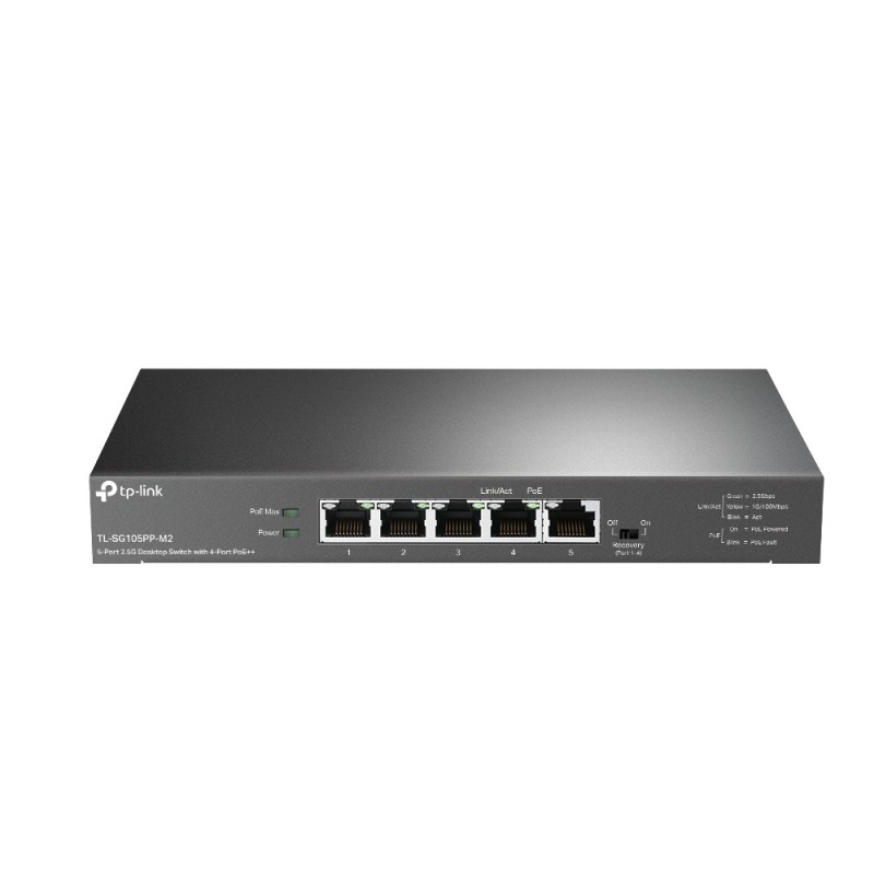 TP-Link TL-SG105PP-M2 commutateur réseau Non-géré Gigabit Ethernet (10/100/1000) Connexion Ethernet, supportant l'alimentation TP-Link TL-SG105PP-M2 commutateur réseau Non-géré Gigabit Ethernet (10/100/1000) Connexion Ethernet, supportant l'alimentation