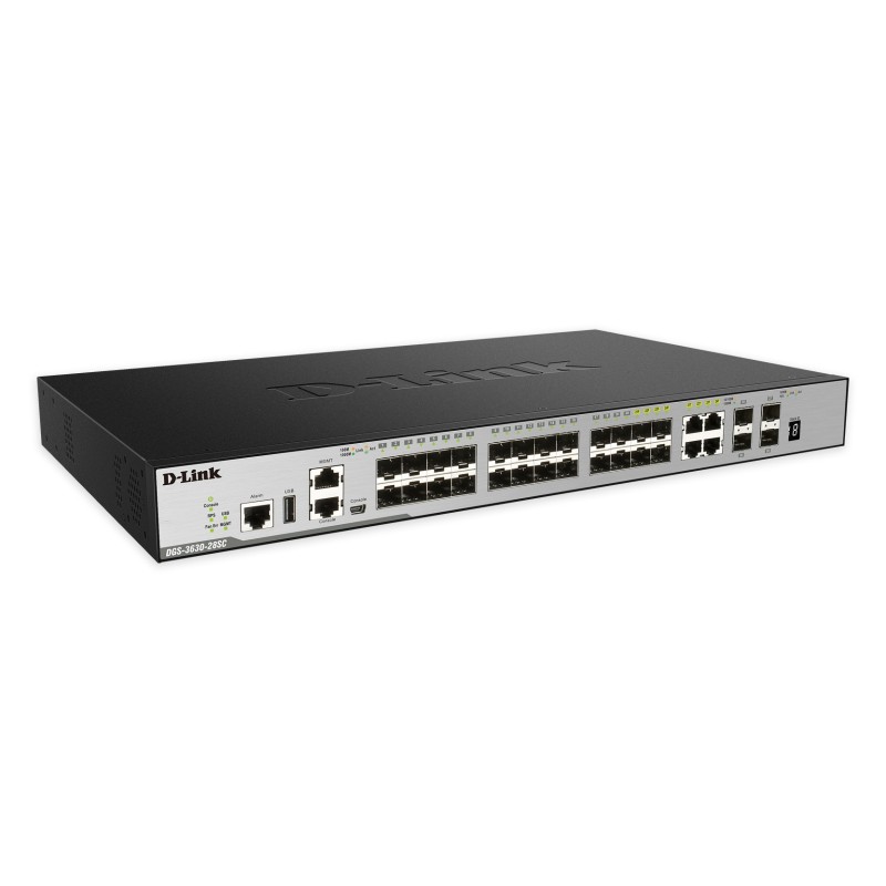 D-Link DGS-3630-28SC commutateur réseau Géré L3 1U Noir D-Link DGS-3630-28SC commutateur réseau Géré L3 1U Noir