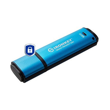 Kingston Technology IronKey 32Go USB-C Vault Privacy 50C chiffrée AES-256, FIPS 197