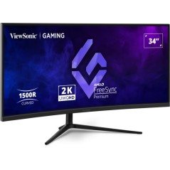 Viewsonic VX3418C-2K écran plat de PC 86,4 cm (34") 3440 x 1440 pixels UltraWide Quad HD Noir