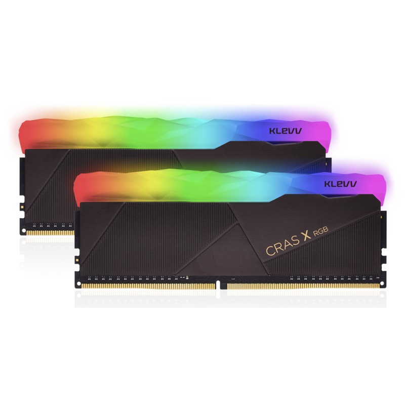 Klevv CRAS X RGB 32GB kit (16GB x2) 3200MHz Gaming Memory DDR4-RAM XMP 2.0 High Performance Overclocking module de mémoire 32 Klevv CRAS X RGB 32GB kit (16GB x2) 3200MHz Gaming Memory DDR4-RAM XMP 2.0 High Performance Overclocking module de mémoire 32