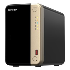 QNAP TS-264 NAS Tower Intel® Celeron® N5095 8 Go 0 To QNAP QTS Noir, Or