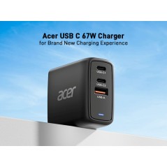 Acer ZL.ADTCC.00J chargeur d'appareils mobiles Universel Noir Secteur Charge rapide Intérieure