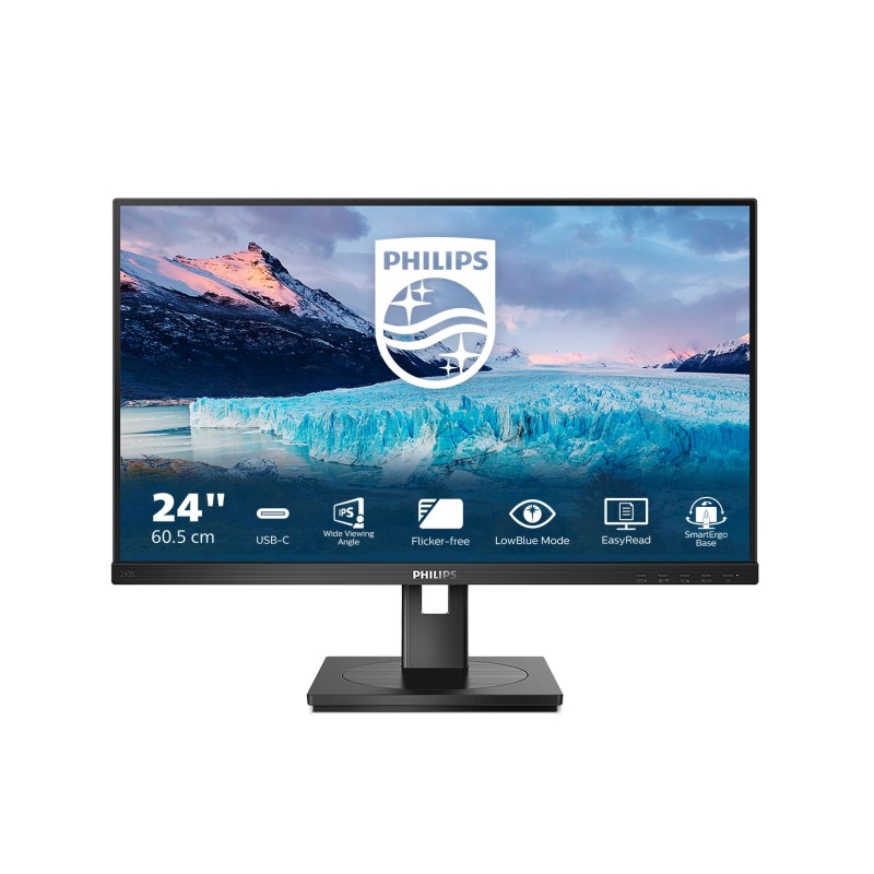 Philips S Line 243S1/00 écran plat de PC 60,5 cm (23.8") 1920 x 1080 pixels Full HD LCD Noir Philips S Line 243S1/00 écran plat de PC 60,5 cm (23.8") 1920 x 1080 pixels Full HD LCD Noir