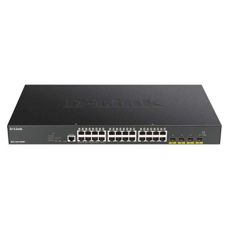 D-Link DGS-1250-28XMP Géré L3 Gigabit Ethernet (10/100/1000) Connexion Ethernet, supportant l'alimentation via ce port (PoE) D-Link DGS-1250-28XMP Géré L3 Gigabit Ethernet (10/100/1000) Connexion Ethernet, supportant l'alimentation via ce port (PoE)