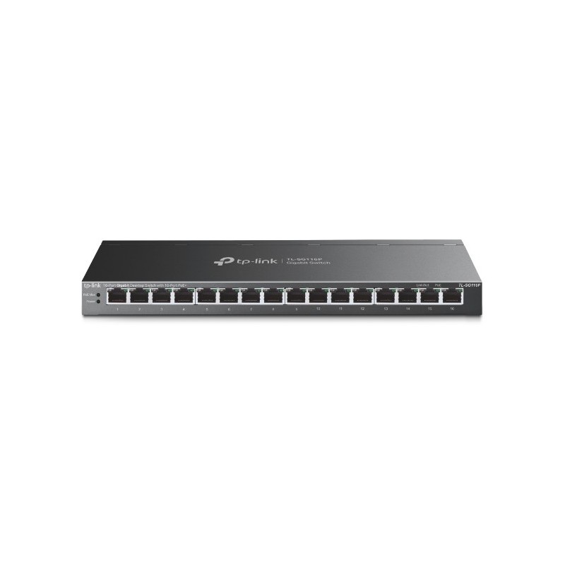 TP-Link TL-SG116P commutateur réseau Non-géré Gigabit Ethernet (10/100/1000) Connexion Ethernet, supportant l'alimentation via