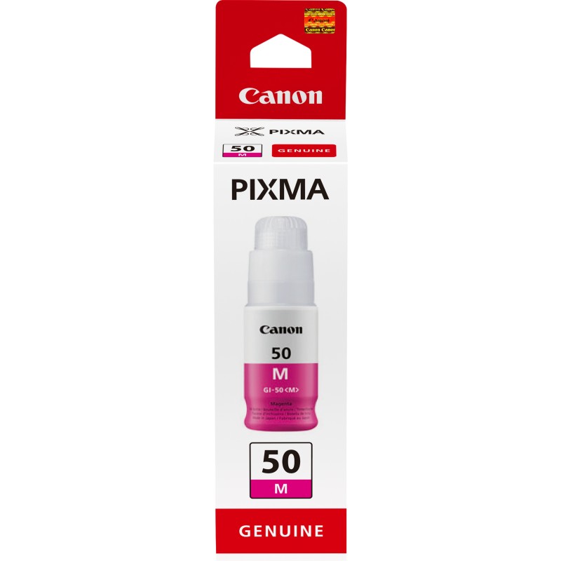 Canon GI-50 M, haut rendement, bouteille d'encre, Magenta Canon GI-50 M, haut rendement, bouteille d'encre, Magenta