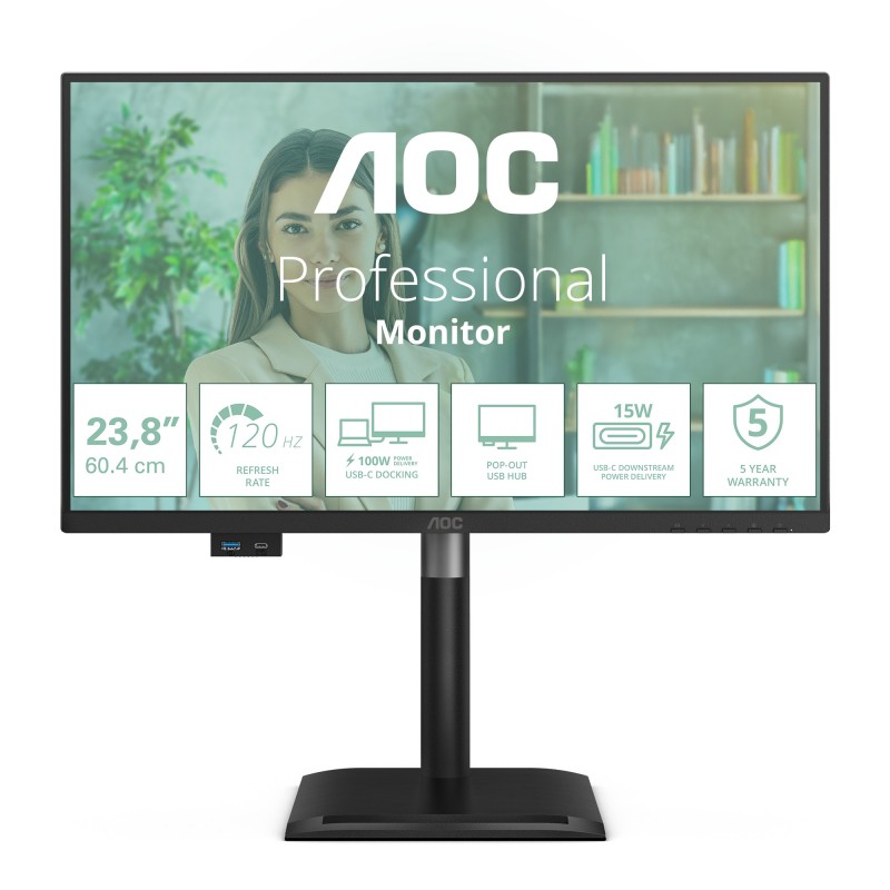 AOC 24P4CV écran plat de PC 60,5 cm (23.8") 1920 x 1080 pixels Full HD LED Noir AOC 24P4CV écran plat de PC 60,5 cm (23.8") 1920 x 1080 pixels Full HD LED Noir