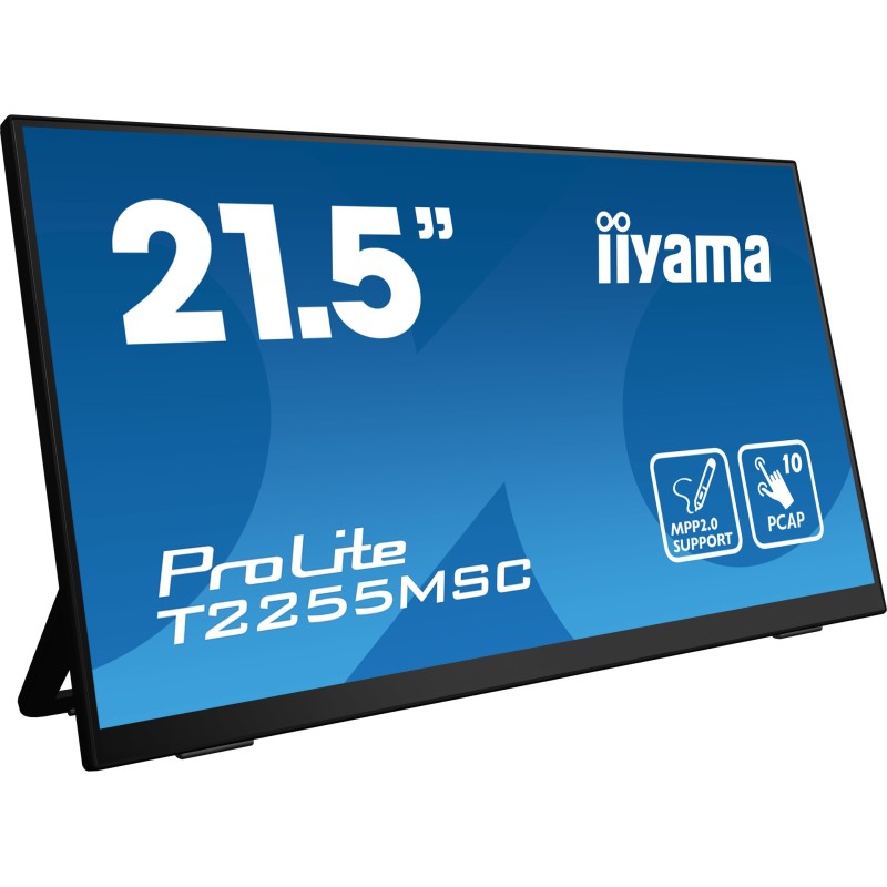 iiyama ProLite T2255MSC-B1 écran plat de PC 54,6 cm (21.5") 1920 x 1080 pixels Full HD LCD Écran tactile Noir iiyama ProLite T2255MSC-B1 écran plat de PC 54,6 cm (21.5") 1920 x 1080 pixels Full HD LCD Écran tactile Noir