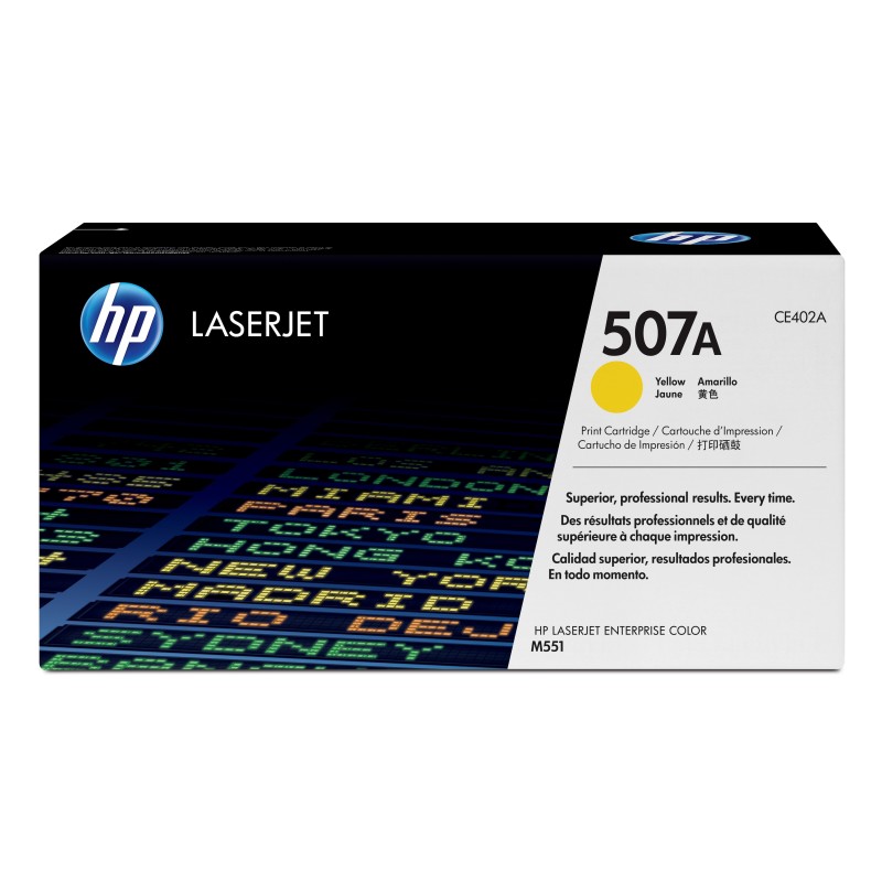 HP 507A toner LaserJet jaune authentique HP 507A toner LaserJet jaune authentique