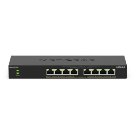 NETGEAR GS308LP Non-géré Gigabit Ethernet (10/100/1000) Connexion Ethernet, supportant l'alimentation via ce port (PoE) Bureau