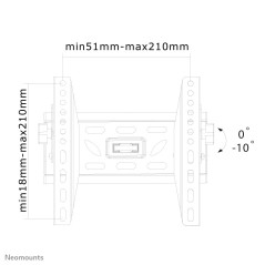 Neomounts LED-W220 Support pour écran mural 22-40" - inclinable