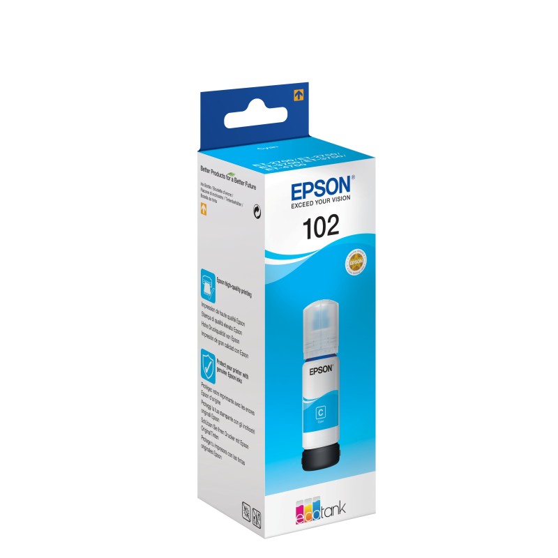 Epson 102 EcoTank Cyan ink bottle Epson 102 EcoTank Cyan ink bottle