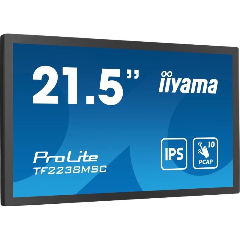 iiyama TF2238MSC-B1 écran plat de PC 53,3 cm (21") 1920 x 1080 pixels Full HD LED Écran tactile Noir iiyama TF2238MSC-B1 écran plat de PC 53,3 cm (21") 1920 x 1080 pixels Full HD LED Écran tactile Noir