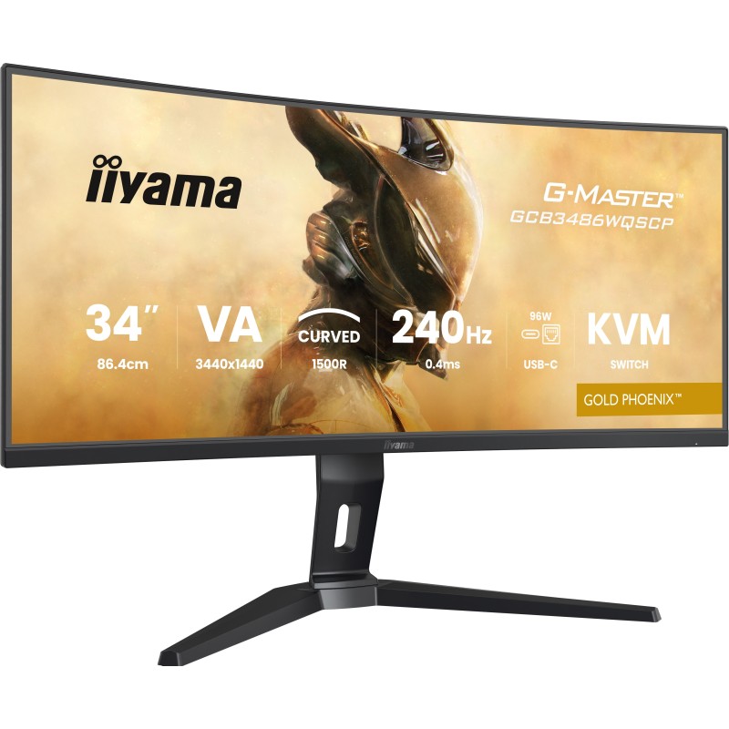 iiyama G-MASTER GCB3486WQSCP-B1 écran plat de PC 86,4 cm (34") 3440 x 1440 pixels UltraWide Quad HD Noir iiyama G-MASTER GCB3486WQSCP-B1 écran plat de PC 86,4 cm (34") 3440 x 1440 pixels UltraWide Quad HD Noir