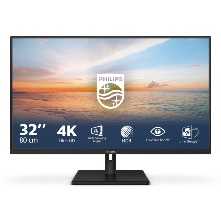 Philips 1000 series 32E1N1800LA 00 écran plat de PC 80 cm (31.5") 3840 x 2160 pixels 4K Ultra HD LCD Noir