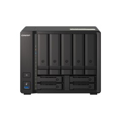 QNAP TS-H973AX NAS Tower Ryzen Embedded V1500B 8 Go DDR4 0 To QuTS hero Noir