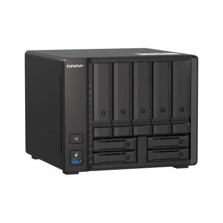 QNAP TS-H973AX NAS Tower Ryzen Embedded V1500B 8 Go DDR4 0 To QuTS hero Noir