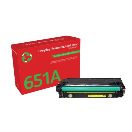 Toner remanufacturé Jaune Everyday™ de Xerox compatible avec HP 651A 650A 307A (CE342A CE272A CE742A), Capacité standard
