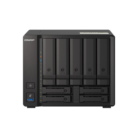 QNAP TS-H973AX NAS Tower Ryzen Embedded V1500B 32 Go DDR4 0 To QuTS hero Noir