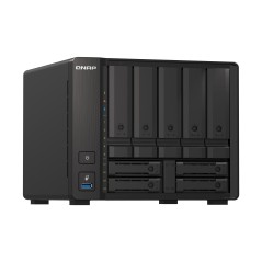 QNAP TS-H973AX NAS Tower Ryzen Embedded V1500B 32 Go DDR4 0 To QuTS hero Noir