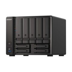 QNAP TS-H973AX NAS Tower Ryzen Embedded V1500B 32 Go DDR4 0 To QuTS hero Noir