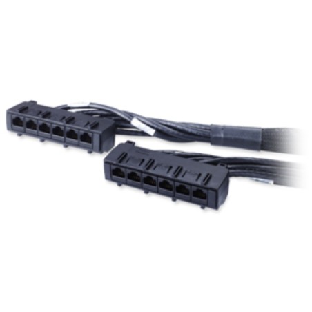 APC 50ft Cat6 UTP, 6x RJ-45 - 6x RJ-45 câble de réseau Noir 15,24 m U UTP (UTP)