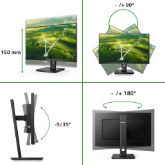Philips 242B1G 00 écran plat de PC 60,5 cm (23.8") 1920 x 1080 pixels Full HD LED Noir