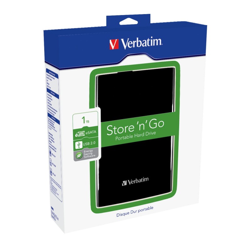 Verbatim Store 'n' Go disque dur externe 1 To USB 2.0 Noir