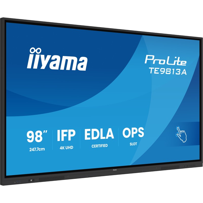 iiyama TE9813A-B2AG Écran d'affichage dynamique En forme de kiosk 2,48 m (97.5") Wifi 500 cd/m² 4K Ultra HD Noir Écran tactile iiyama TE9813A-B2AG Écran d'affichage dynamique En forme de kiosk 2,48 m (97.5") Wifi 500 cd/m² 4K Ultra HD Noir Écran tactile