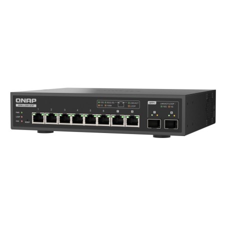 QNAP QSW-L3208-2C6T commutateur réseau Géré L2 10G Ethernet (100 1000 10000) Bureau Noir