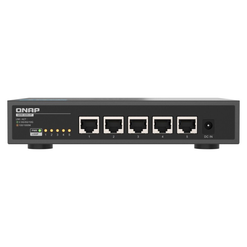 QNAP QSW-3205-5T commutateur réseau Non-géré 10G Ethernet (100/1000/10000) Bureau Noir QNAP QSW-3205-5T commutateur réseau Non-géré 10G Ethernet (100/1000/10000) Bureau Noir