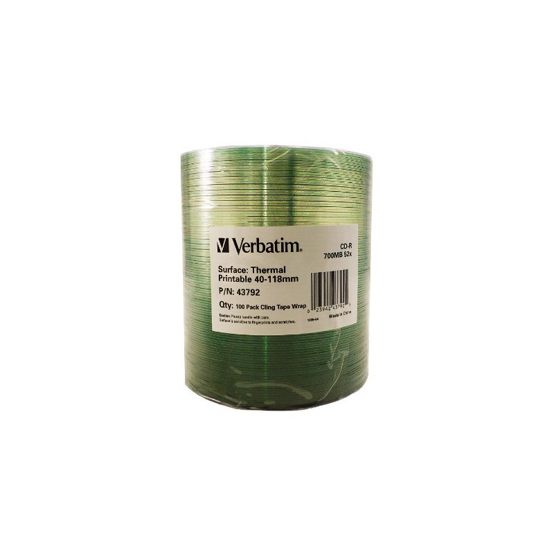Verbatim 43792 CD vierge CD-R 700 Mo 52x 100 pièce(s) Verbatim 43792 CD vierge CD-R 700 Mo 52x 100 pièce(s)