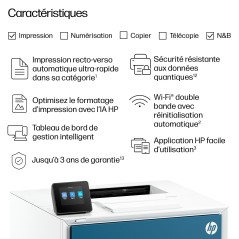 HP LaserJet Pro Réf. 4007dw Noir et blanc Imprimante