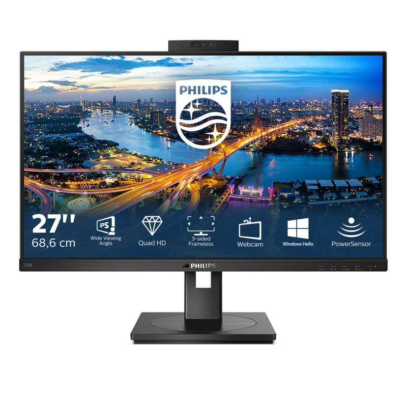 Philips B Line 275B1H/00 écran plat de PC 68,6 cm (27") 2560 x 1440 pixels 2K Ultra HD LED Noir Philips B Line 275B1H/00 écran plat de PC 68,6 cm (27") 2560 x 1440 pixels 2K Ultra HD LED Noir