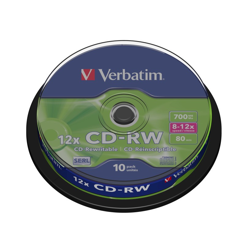 Verbatim CD-RW 12x 700 Mo 10 pièce(s) Verbatim CD-RW 12x 700 Mo 10 pièce(s)